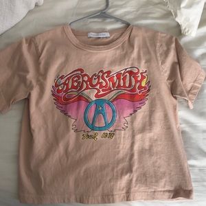 aerosmith cropped tee